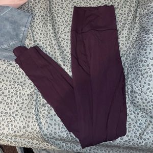 purple athletic leggings